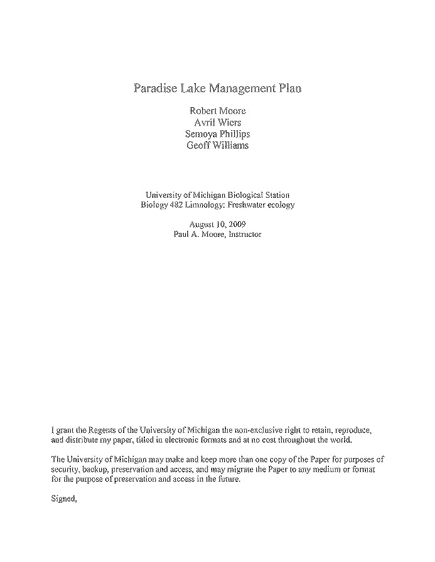 Management Plan cover